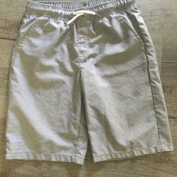 Cat and Jack Boys Gray Striped Swim Trunks Size Large 12/14 - Picture 2 of 4